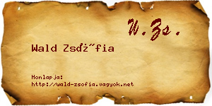 Wald Zsófia névjegykártya