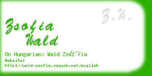 zsofia wald business card